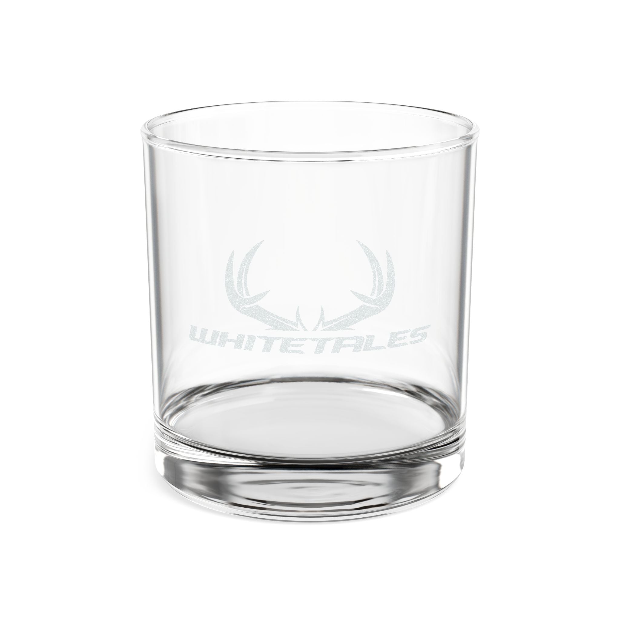 Engraved 10.5oz Whiskey Glass — Whitetales Antler Logo Rocks Glass