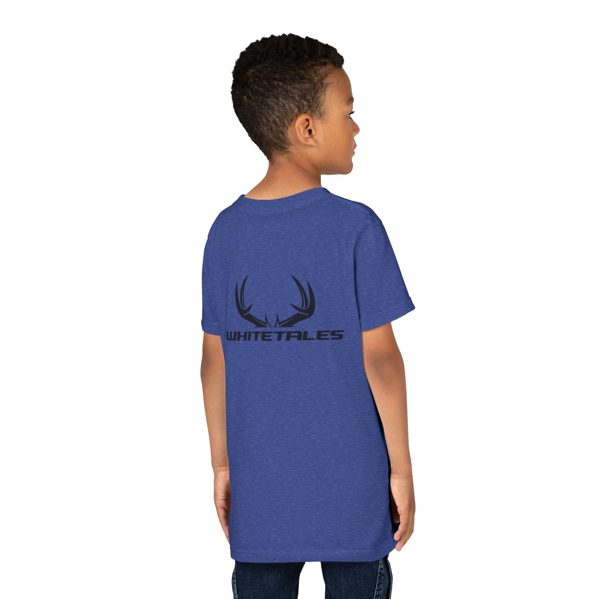 Youth Tee - 'WhiteTales' Antler Logo Kids Graphic Shirt