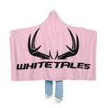 Hooded Blanket — Pink "WHITETALES" Antler Snuggle Throw