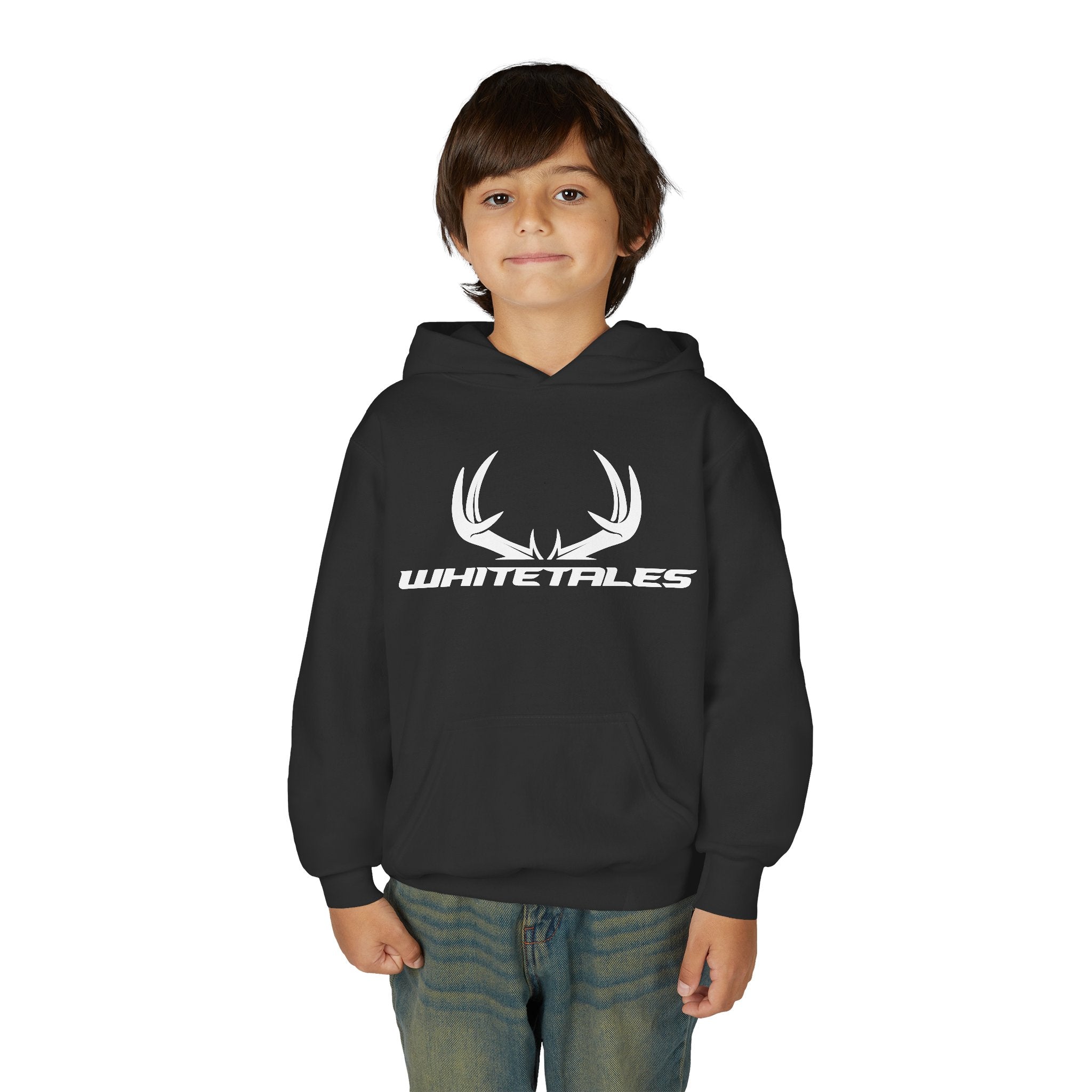 Youth Hoodie - Whitetales Deer Antler Logo Kids Sweatshirt