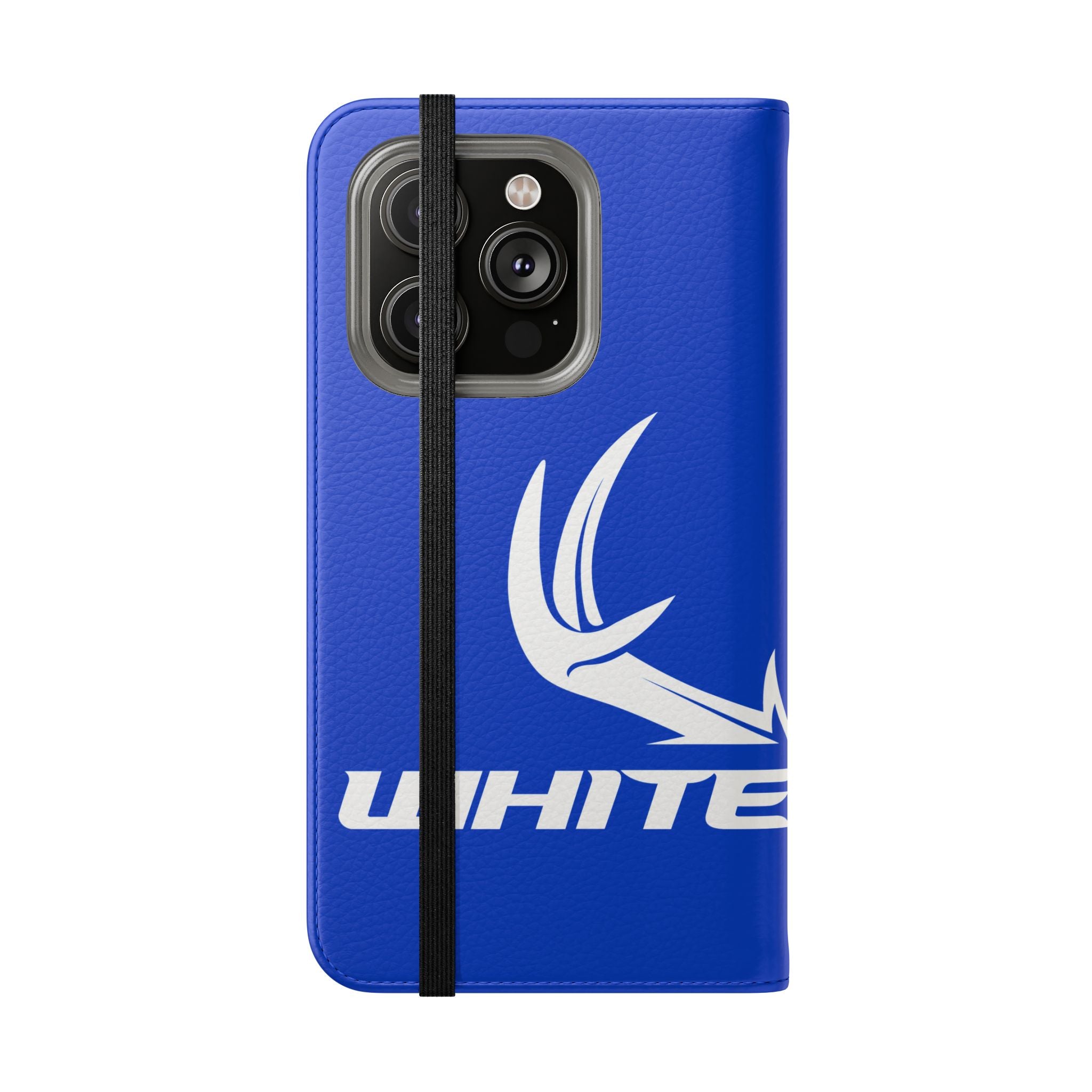 Whitetales Antler Logo Flip Phone Case - Leather Wallet Cover with Card Slots