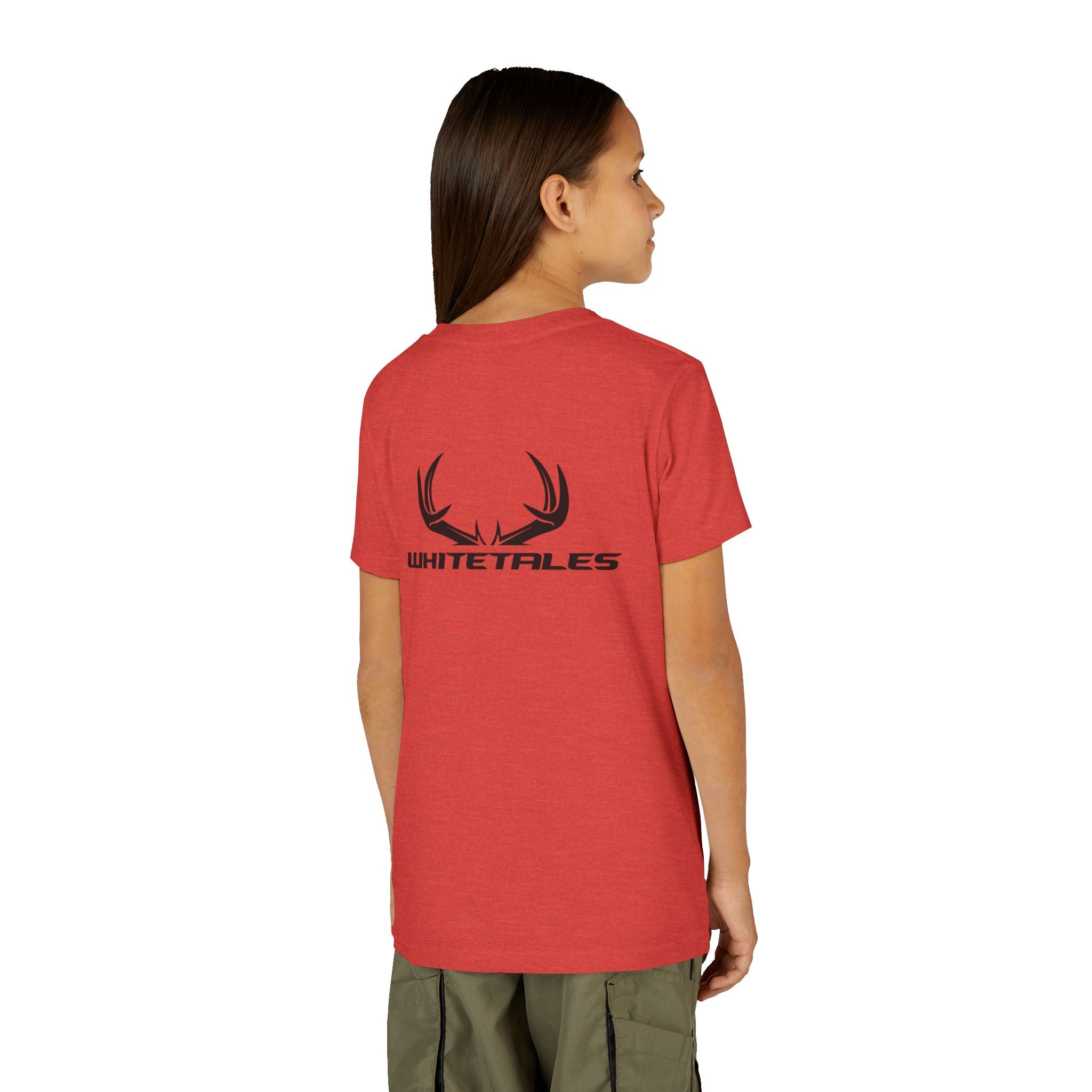 Youth Tee - 'WhiteTales' Antler Logo Kids Graphic Shirt