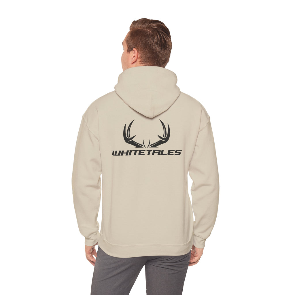 Whitetales Antler Logo Hoodie — Minimal Hunting Pullover