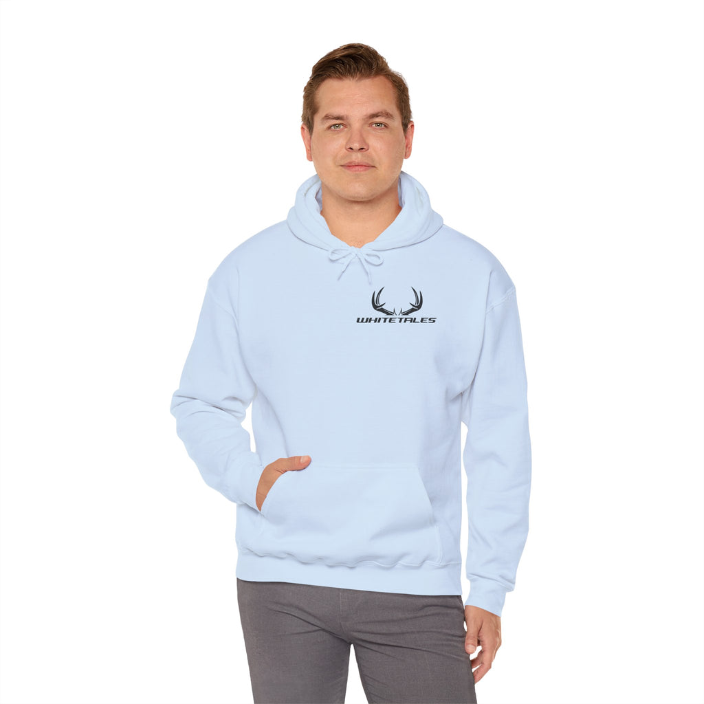 Whitetales Antler Logo Hoodie — Minimal Hunting Pullover