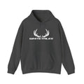 Whitetales Antler and Size Matters Logo Hoodie — Hunting Crewneck Sweatshirt