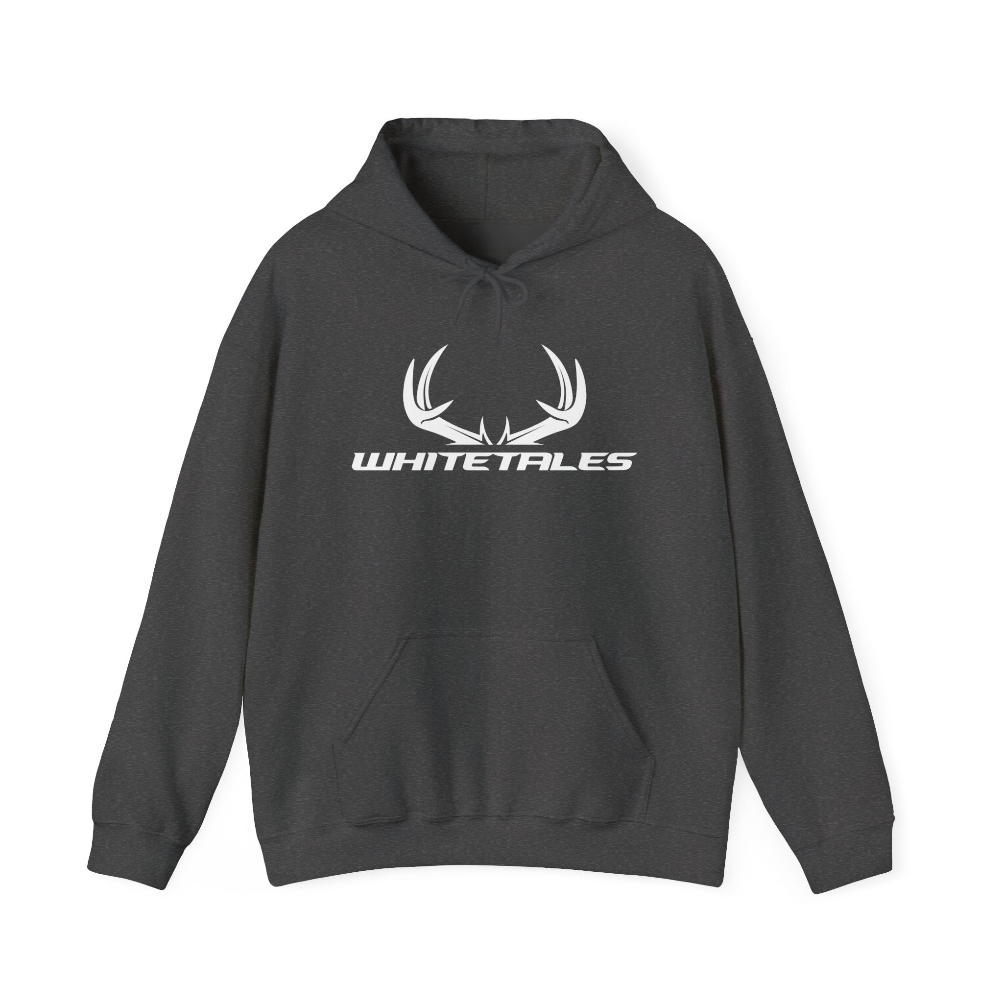 Whitetales Antler and Size Matters Logo Hoodie — Hunting Crewneck Sweatshirt