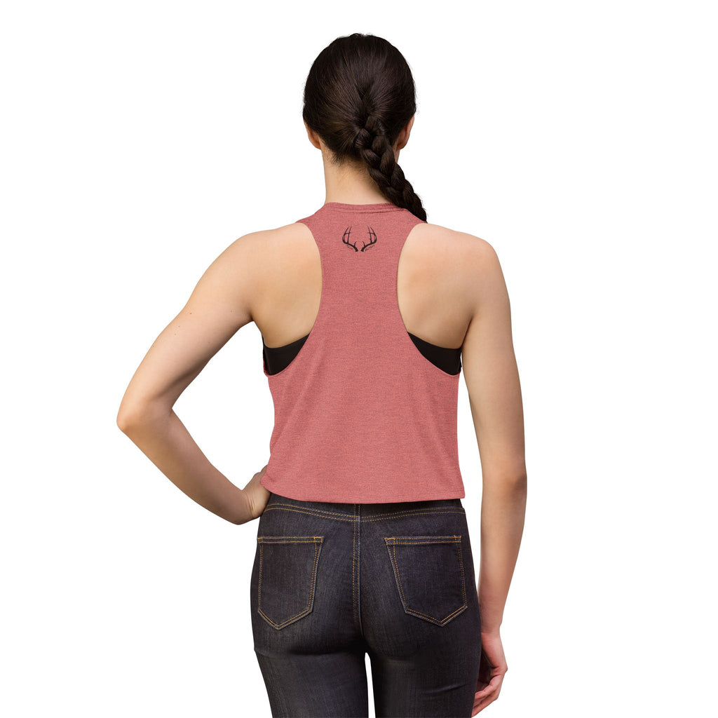 Whitetales Antler Logo Crop Top — Women's Graphic Tank