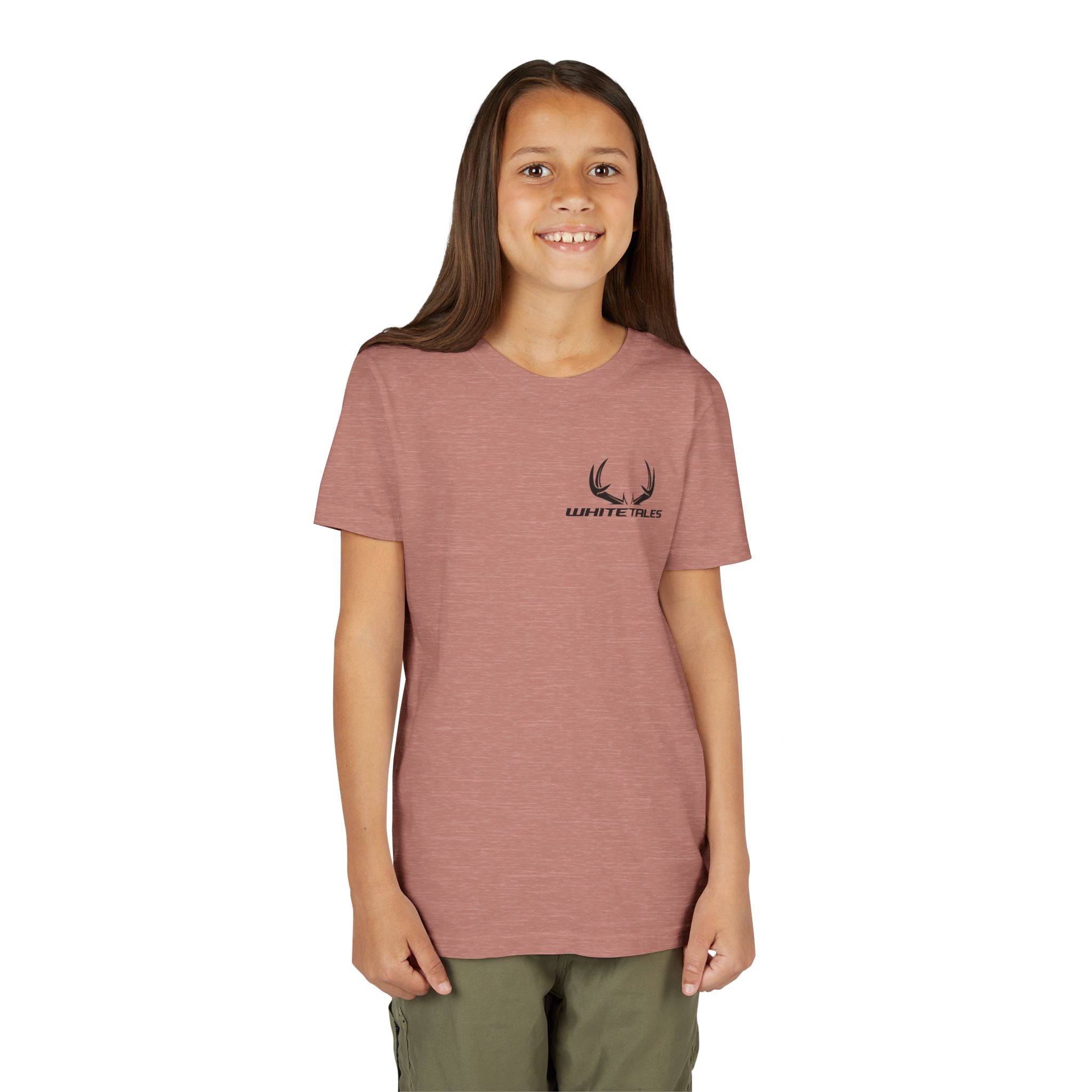 Youth Tee - 'WhiteTales' Antler Logo Kids Graphic Shirt