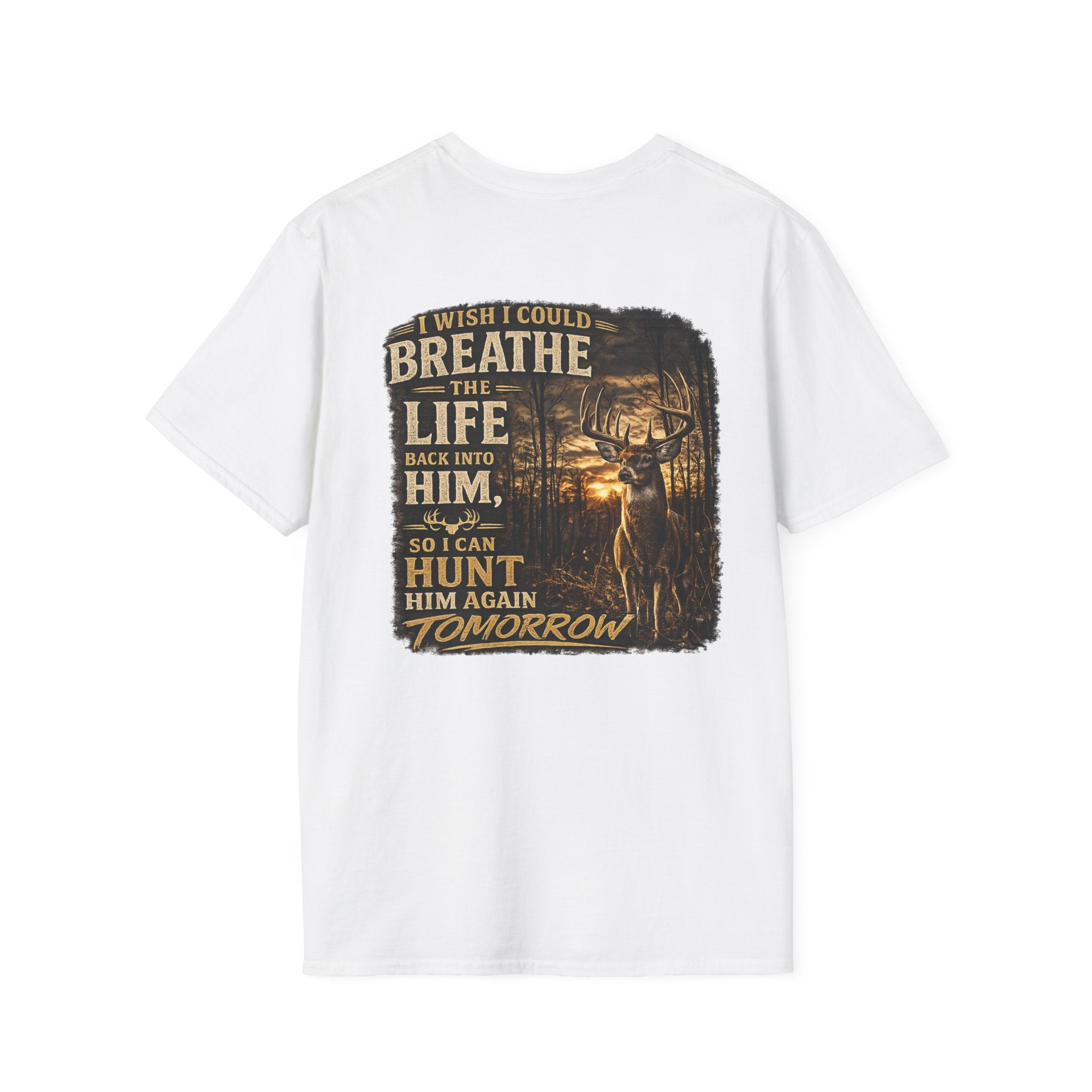 Whitetales Antler Quote T-Shirt — Minimal Hunting Graphic Tee