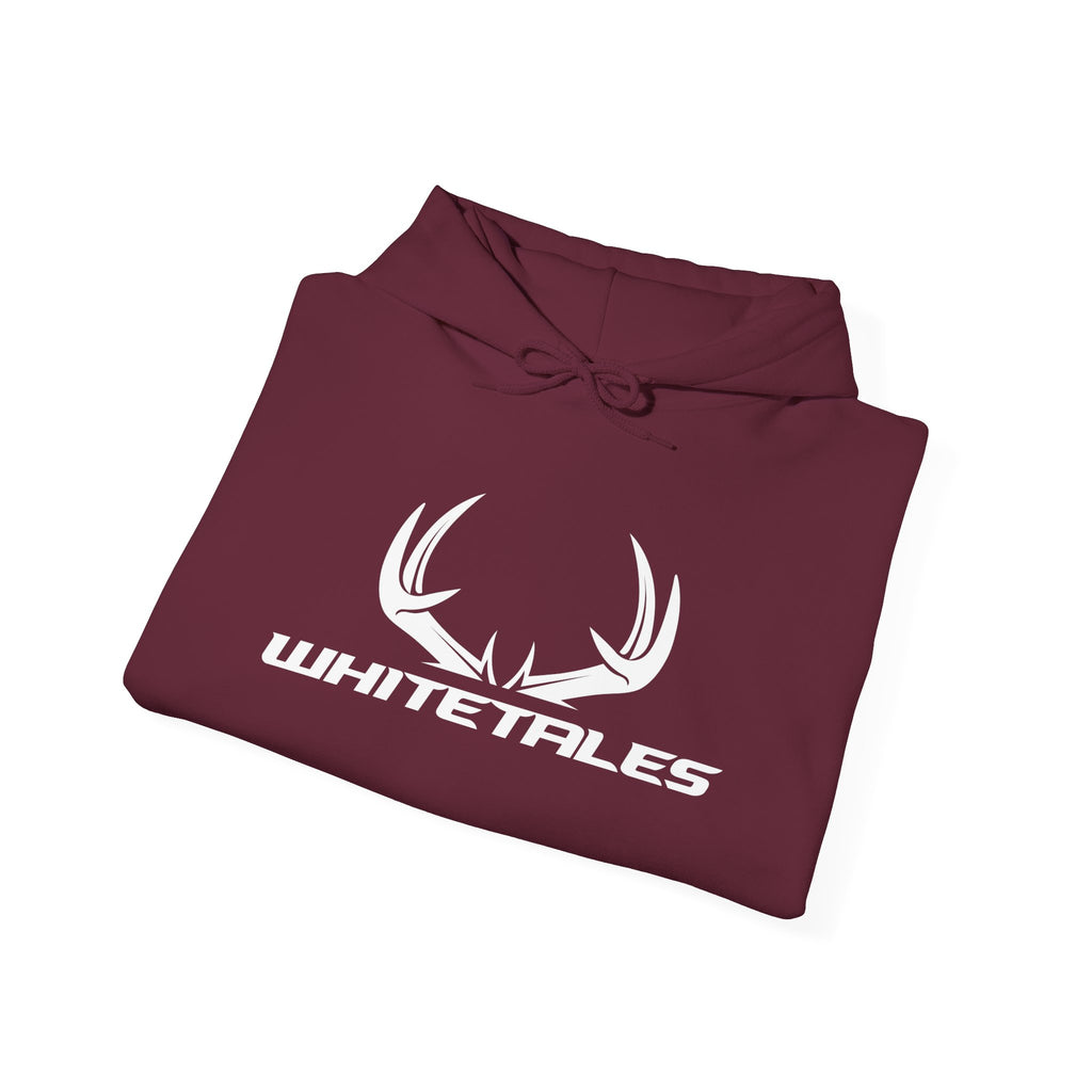 Whitetales Antler and Size Matters Logo Hoodie — Hunting Crewneck Sweatshirt