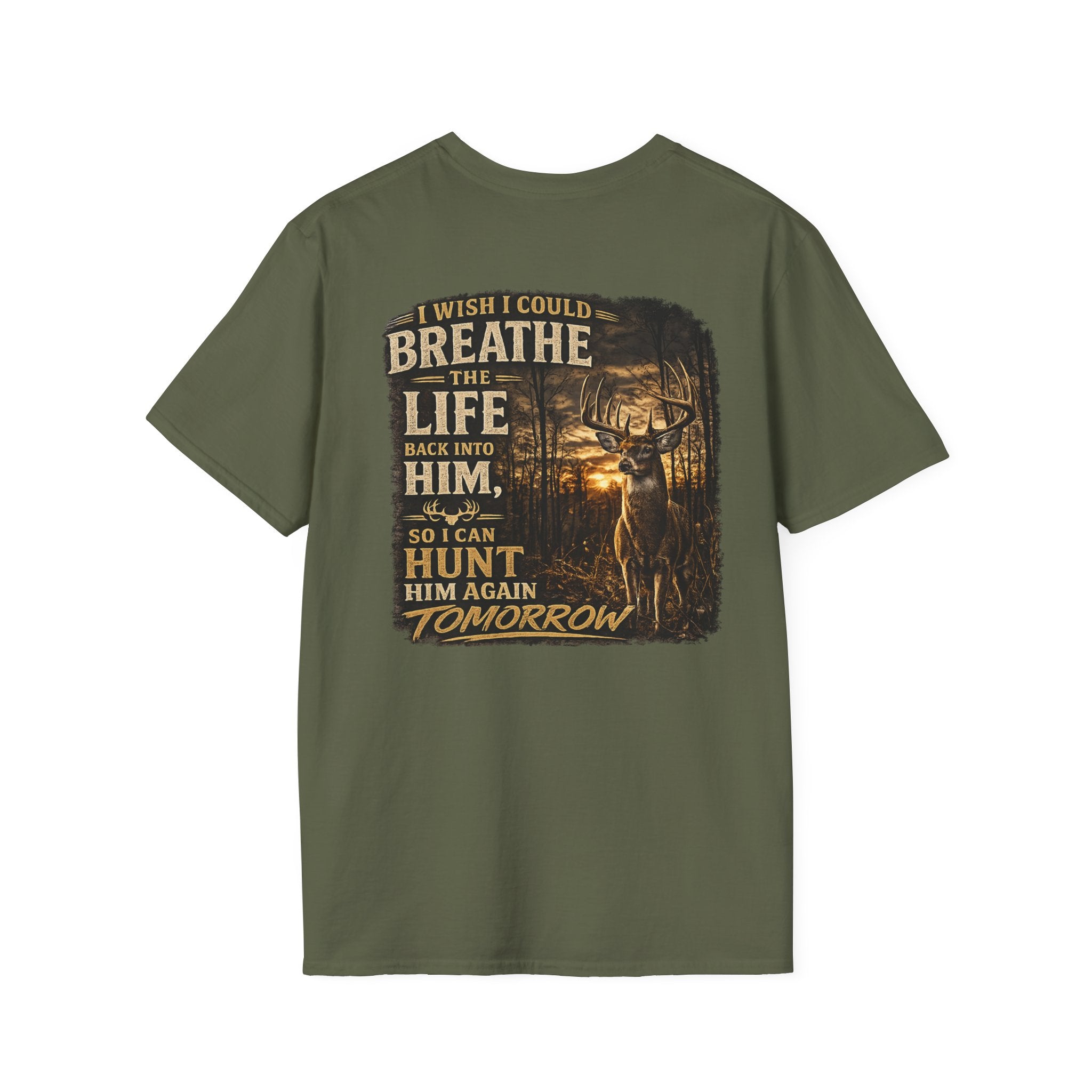 Whitetales Antler QuoteT-Shirt — Minimal Hunting Graphic Tee