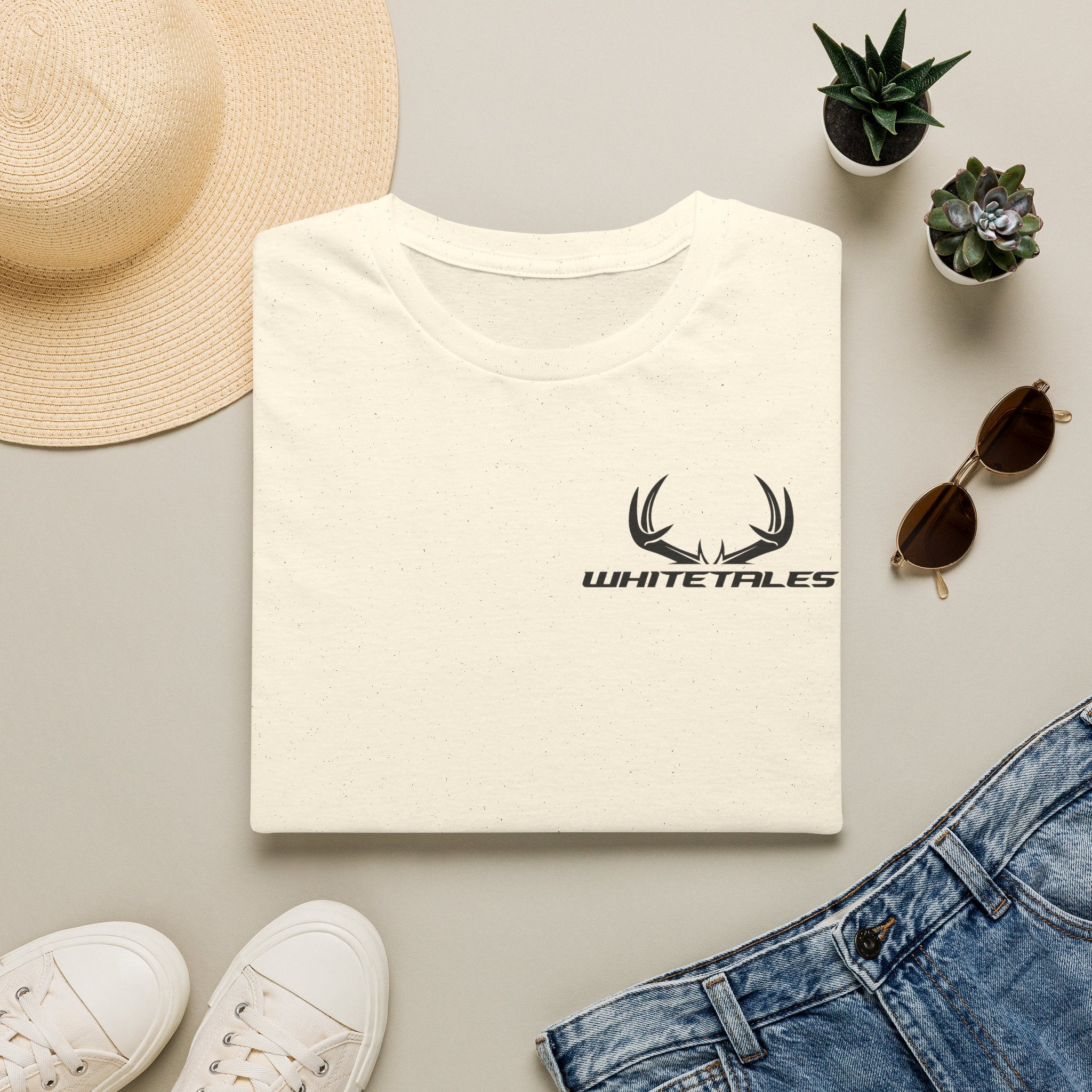 Whitetales Antler Quote T-Shirt — Minimal Hunting Graphic Tee
