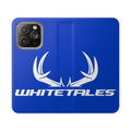 Whitetales Antler Logo Flip Phone Case - Leather Wallet Cover with Card Slots