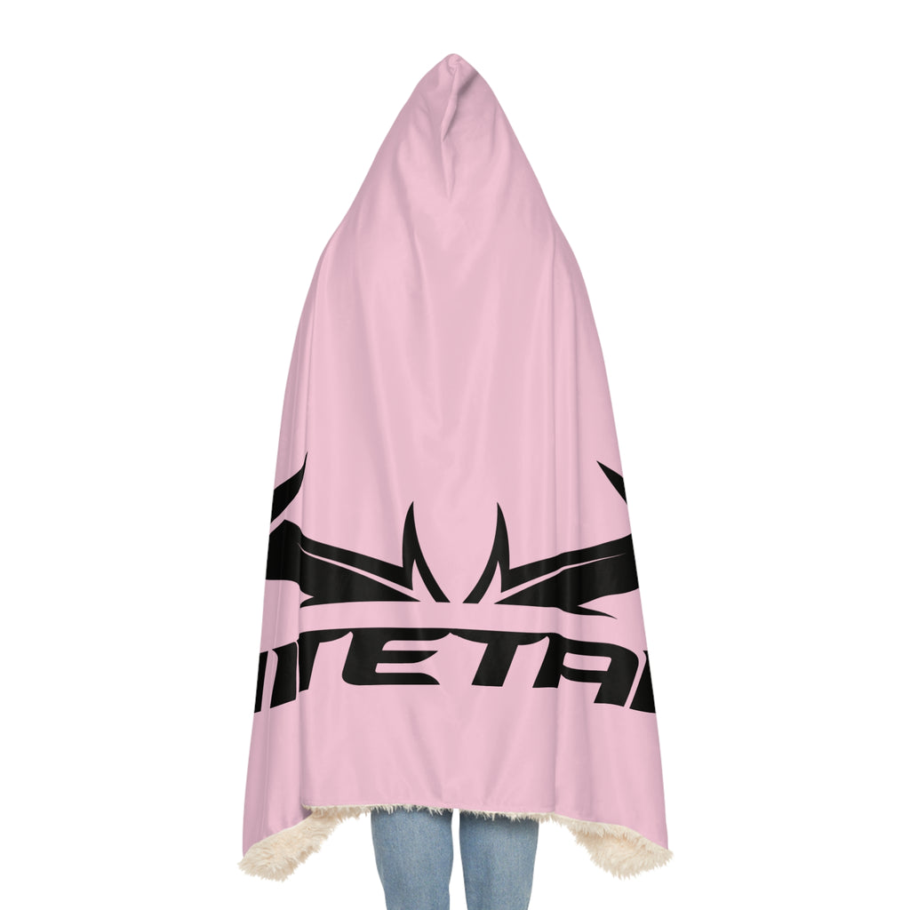 Hooded Blanket — Pink "WHITETALES" Antler Snuggle Throw
