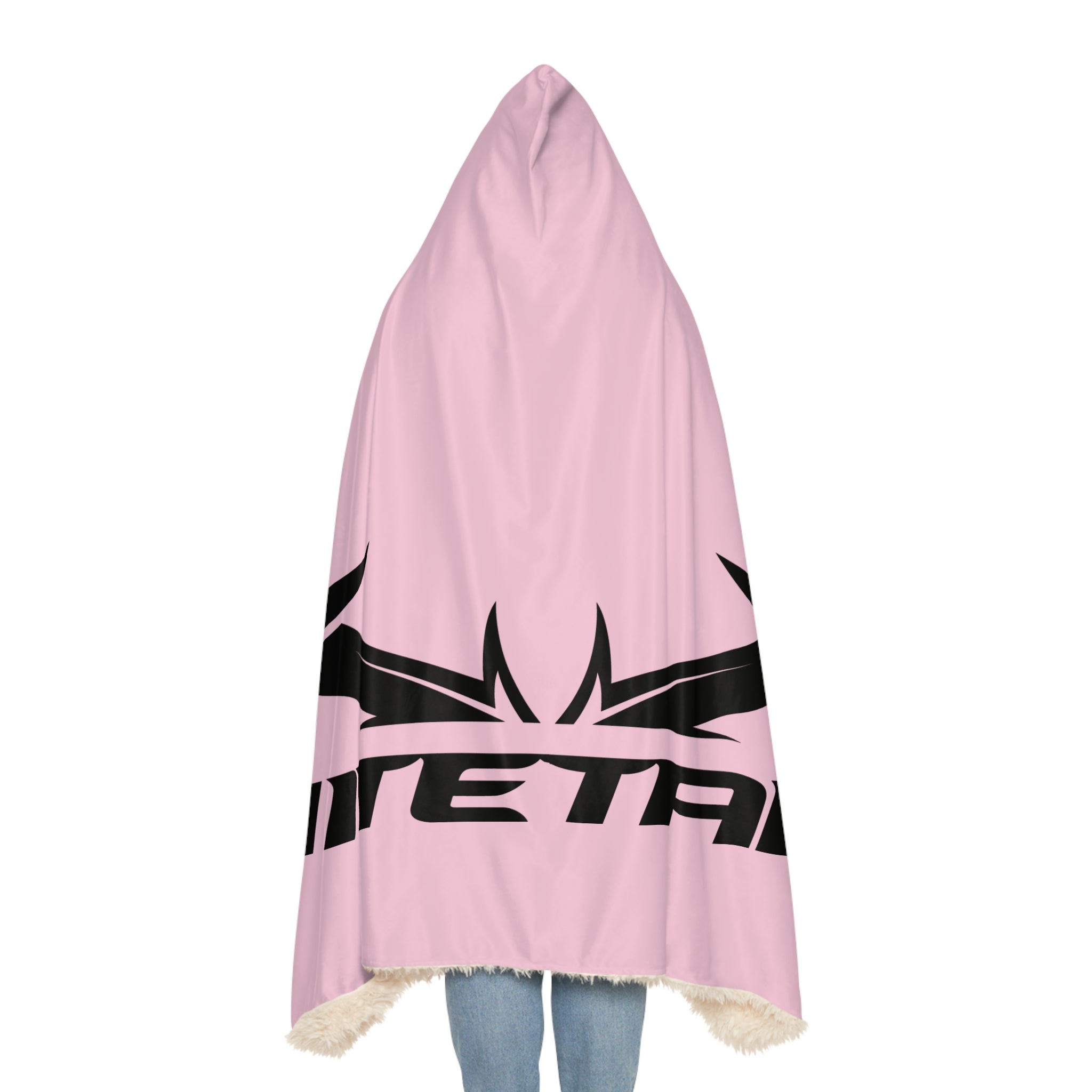 Hooded Blanket — Pink "WHITETALES" Antler Snuggle Throw