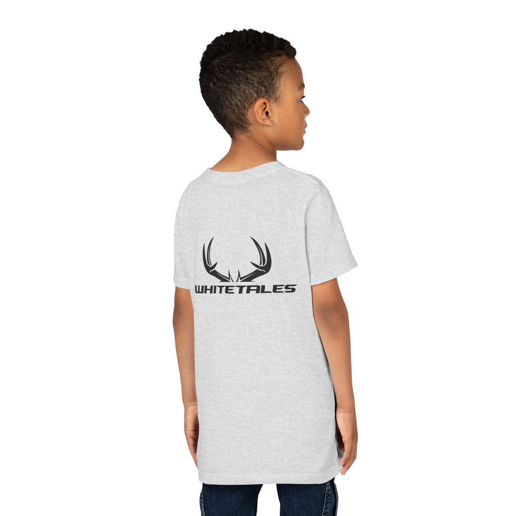 Youth Tee - 'WhiteTales' Antler Logo Kids Graphic Shirt