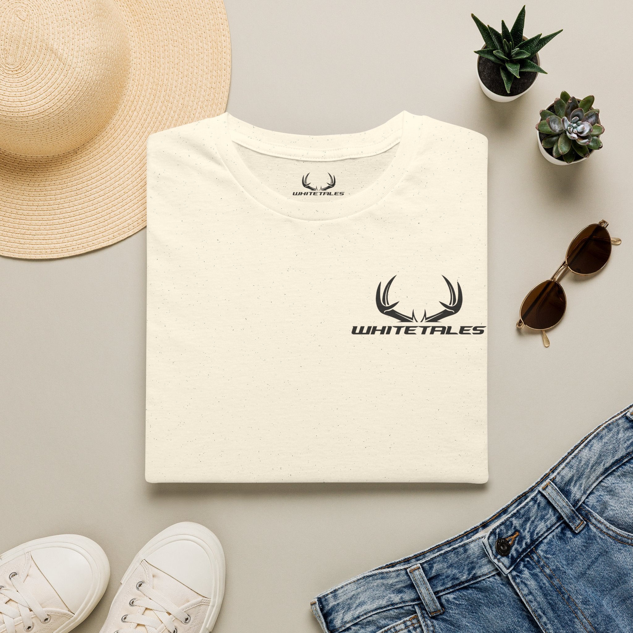 WhiteTales Whitetail Logo T‑Shirt — Small Chest Emblem ‘SIMPLESTYLE’