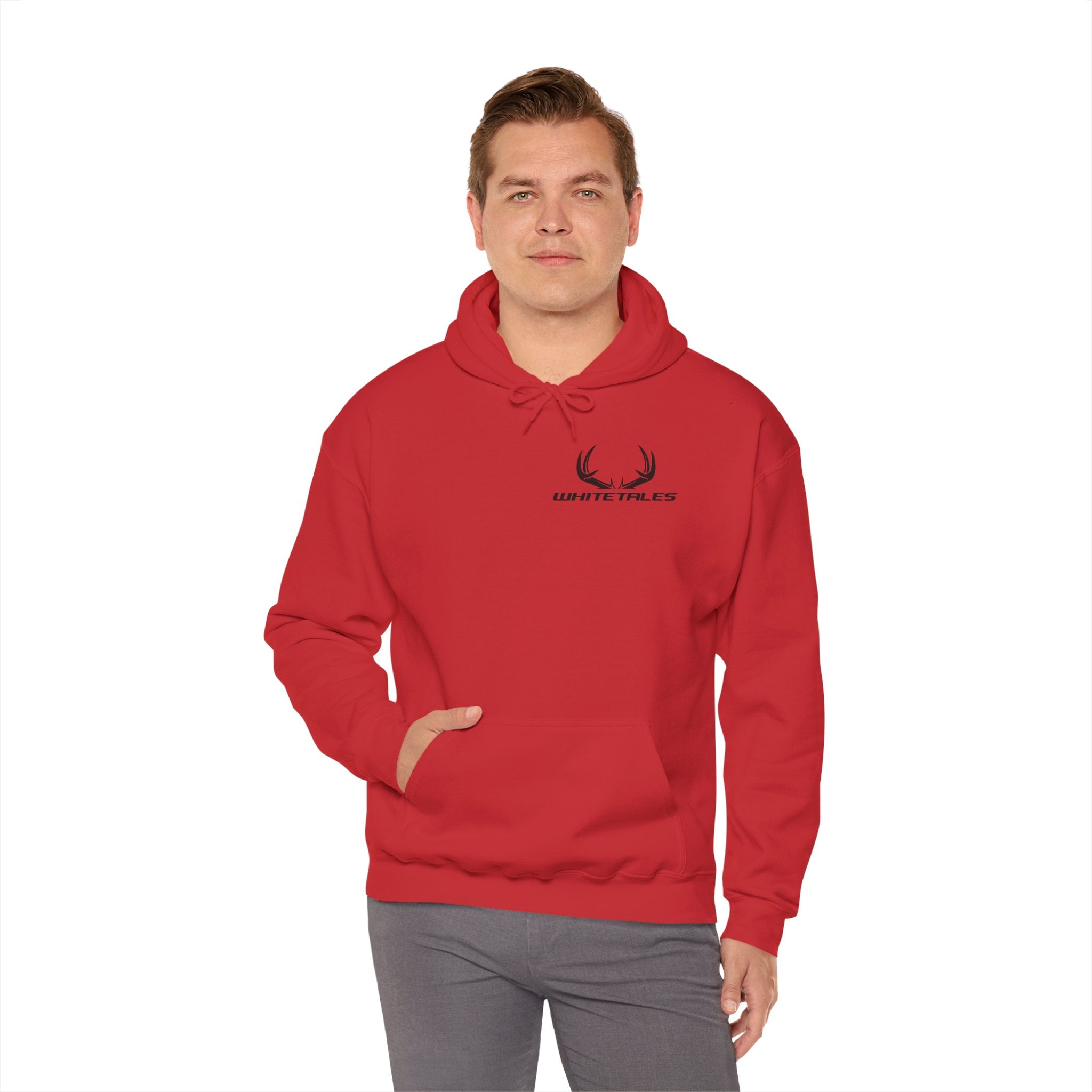 Whitetales Antler Logo Hoodie — Minimal Hunting Pullover