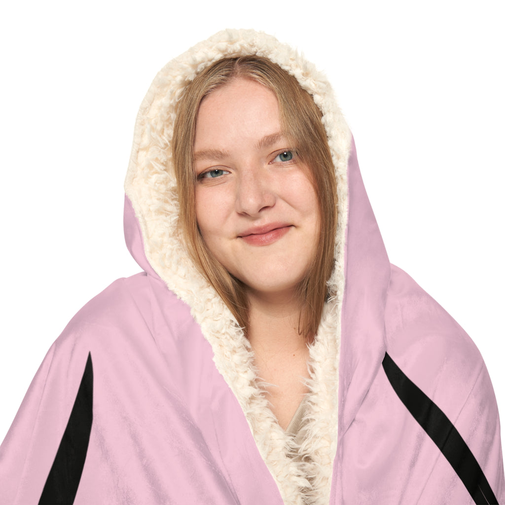 Hooded Blanket — Pink "WHITETALES" Antler Snuggle Throw